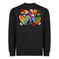 Black pride hearts Heavyweight Sweatshirt - texasbilliewilder