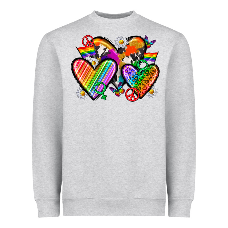 Pride Hearts Heavyweight Sweatshirt by texasbilliewilder | Teevron
