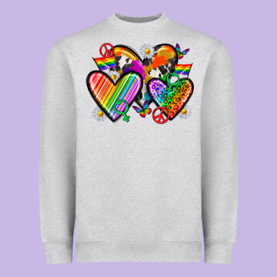 Heavyweight Sweatshirt pride hearts