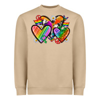 Mushroom pride hearts Heavyweight Sweatshirt - texasbilliewilder