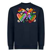 Navy pride hearts Heavyweight Sweatshirt - texasbilliewilder