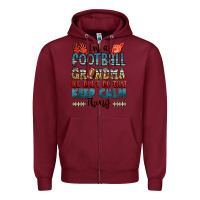 Burgundy i'm a american football grandma we don't do that k Zipper Hoodie - Jasminsmagicworld