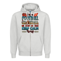 Dove Grey i'm a american football grandma we don't do that k Zipper Hoodie - Jasminsmagicworld