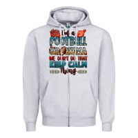 Heather Grey i'm a american football grandma we don't do that k Zipper Hoodie - Jasminsmagicworld