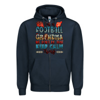 Navy i'm a american football grandma we don't do that k Zipper Hoodie - Jasminsmagicworld