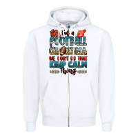 White i'm a american football grandma we don't do that k Zipper Hoodie - Jasminsmagicworld