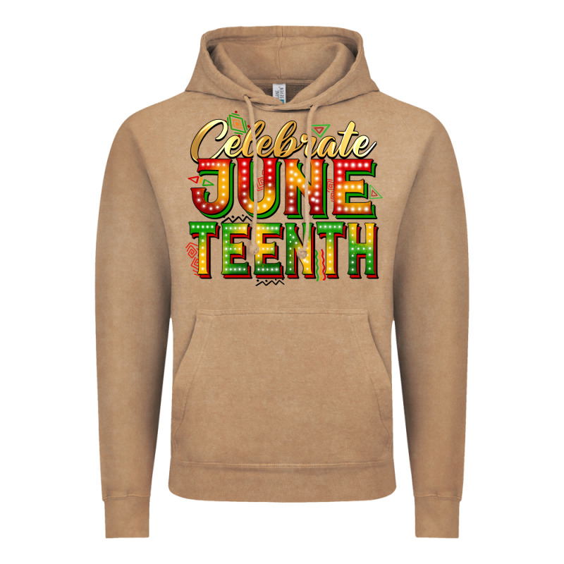 Celebrate Juneteenth Vintage Hoodie by Zillion Design Studio | Teevron