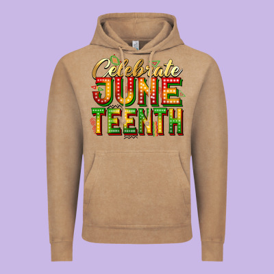 Celebrate Juneteenth Vintage Hoodie Designed By Zillion Design Studio