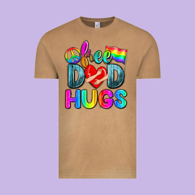 Free Dad Hugs Vintage Tee Designed By Zillion Design Studio