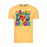 Vintage Mustard free dad hugs Vintage Tee - Zillion Design Studio