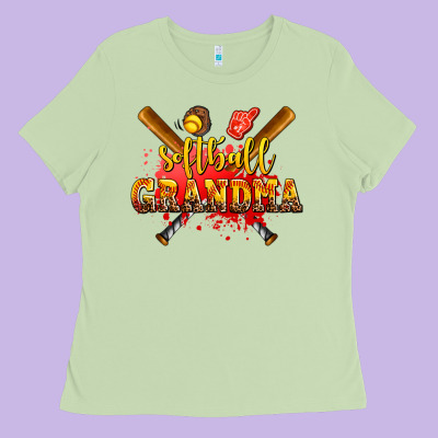 Softball Grandma Ladies Tee Designed By Adodesignshop