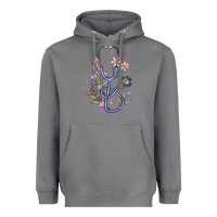 Storm floral stethoscope Heavyweight Hoodie - MaliasSmallBusiness