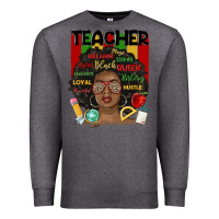 Charcoal Heather black woman teacher Premium Sweatshirt - MaliasSmallBusiness
