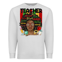Dove Grey black woman teacher Premium Sweatshirt - MaliasSmallBusiness