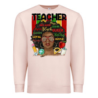 Pale Pink black woman teacher Premium Sweatshirt - MaliasSmallBusiness