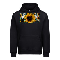 Black Sunflower Turquoise Cowhide Mom Urban Hoodie - Bettercallsaul