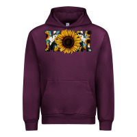 Mauve Wine Sunflower Turquoise Cowhide Mom Urban Hoodie - Bettercallsaul