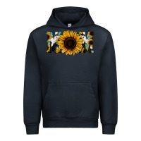 Navy Sunflower Turquoise Cowhide Mom Urban Hoodie - Bettercallsaul