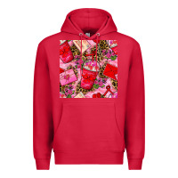Cardinal valentines day coffee cups and love letter with xoxo and leopard seaml Premium Hoodie - BundleAndBundleShop