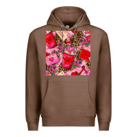 Chestnut valentines day coffee cups and love letter with xoxo and leopard seaml Premium Hoodie - BundleAndBundleShop