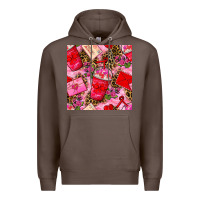 Coffee valentines day coffee cups and love letter with xoxo and leopard seaml Premium Hoodie - BundleAndBundleShop