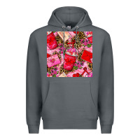 Rock valentines day coffee cups and love letter with xoxo and leopard seaml Premium Hoodie - BundleAndBundleShop