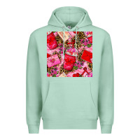 Seafoam valentines day coffee cups and love letter with xoxo and leopard seaml Premium Hoodie - BundleAndBundleShop