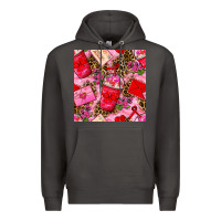 Smoke valentines day coffee cups and love letter with xoxo and leopard seaml Premium Hoodie - BundleAndBundleShop