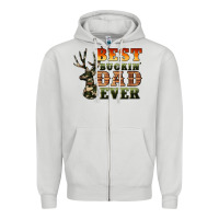 Dove Grey best buckin' dad ever Zipper Hoodie - Artiststas