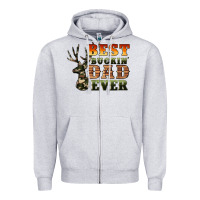 Heather Grey best buckin' dad ever Zipper Hoodie - Artiststas