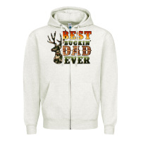 Oatmeal Heather best buckin' dad ever Zipper Hoodie - Artiststas