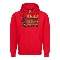 Red best buckin' dad ever Zipper Hoodie - Artiststas
