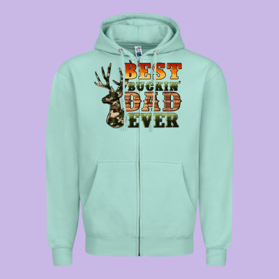 Best Buckin' Dad Ever Zipper Hoodie Designed By Artiststas
