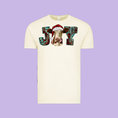 Christmas Joy With Heifer Cow Vintage Tee Designed By Ranaportraitstore