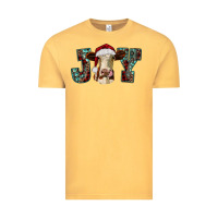 Vintage Mustard christmas joy with heifer cow Vintage Tee - RanaPortraitStore
