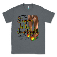 Charcoal Heather steppin' in to juneteenth heels Classic Tee - HRA Design Shop