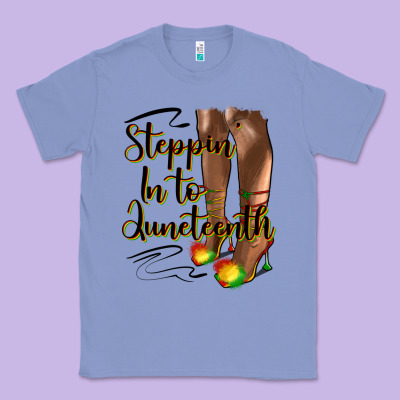 Steppin' In To Juneteenth Heels Classic Tee Designed By Hra Design Shop