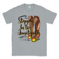 Heather Grey steppin' in to juneteenth heels Classic Tee - HRA Design Shop