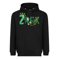 Black two rex Heavyweight Hoodie - MaliasSmallBusiness