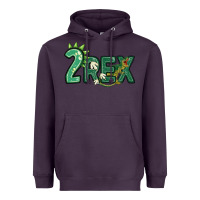 Plum two rex Heavyweight Hoodie - MaliasSmallBusiness