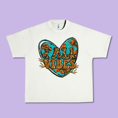 Fall Vibes Heart Urban Heavy Tee Designed By Ranaportraitstore