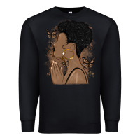 Black black woman praying Premium Sweatshirt - MaliasSmallBusiness