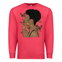 Cardinal black woman praying Premium Sweatshirt - MaliasSmallBusiness