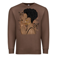 Chestnut black woman praying Premium Sweatshirt - MaliasSmallBusiness
