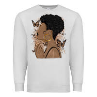 Dove Grey black woman praying Premium Sweatshirt - MaliasSmallBusiness