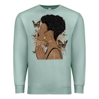 Seafoam black woman praying Premium Sweatshirt - MaliasSmallBusiness