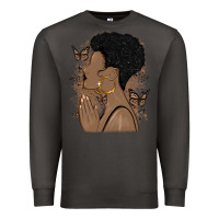 Smoke black woman praying Premium Sweatshirt - MaliasSmallBusiness