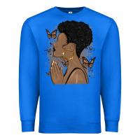 True Royal black woman praying Premium Sweatshirt - MaliasSmallBusiness