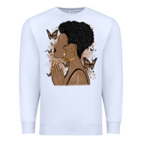 White black woman praying Premium Sweatshirt - MaliasSmallBusiness