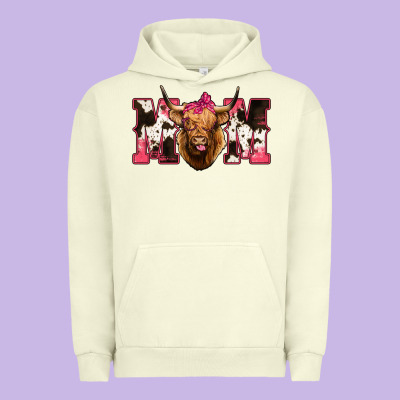 Highland Cow Mom Urban Hoodie Designed By Bettercallsaul